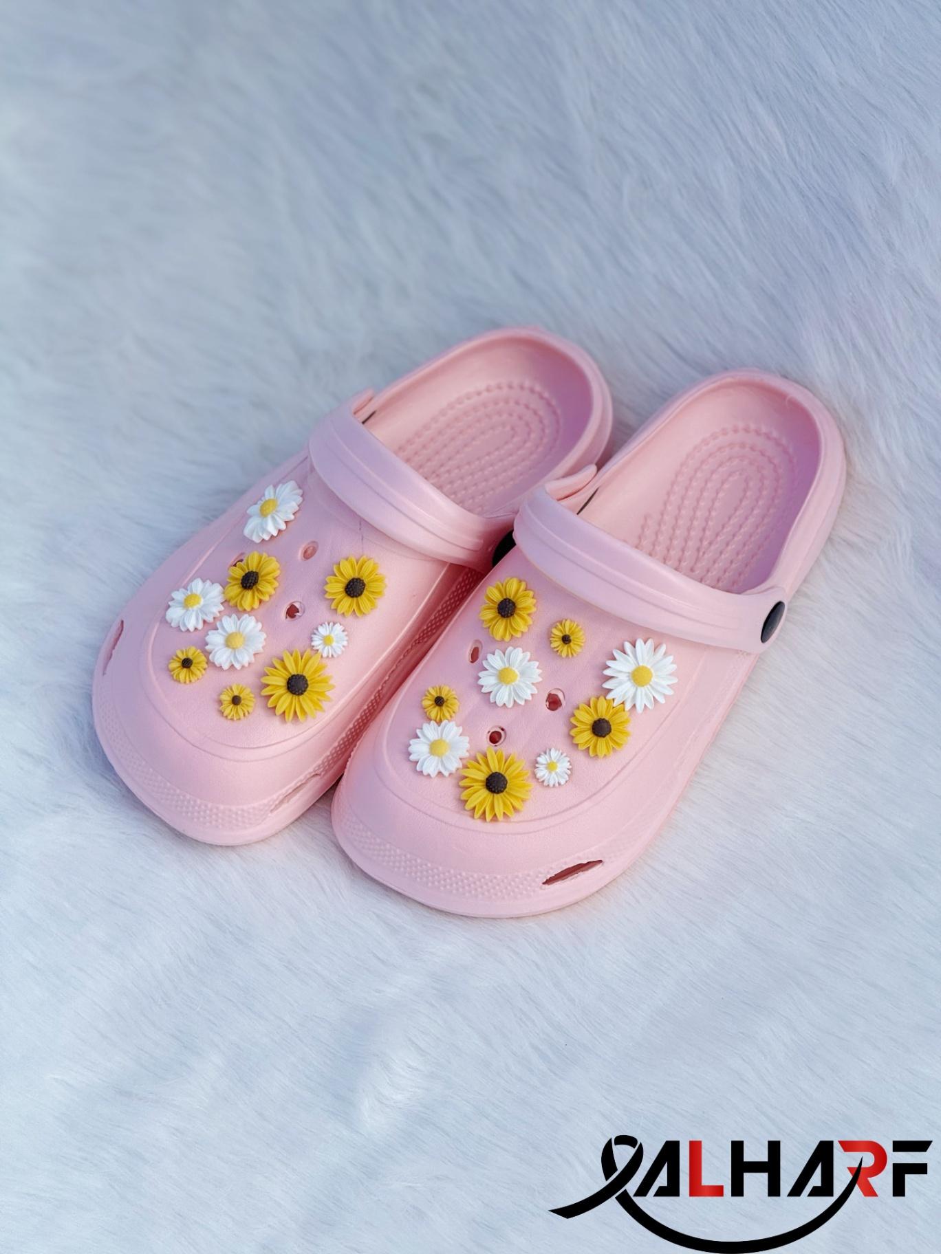 Daisy Flat Crocs - Yellow