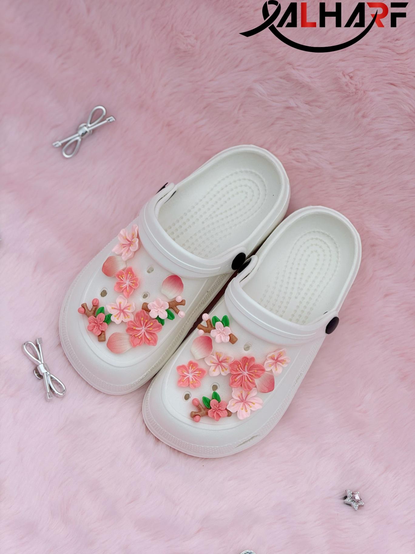 Cherry Blossom Flat Crocs