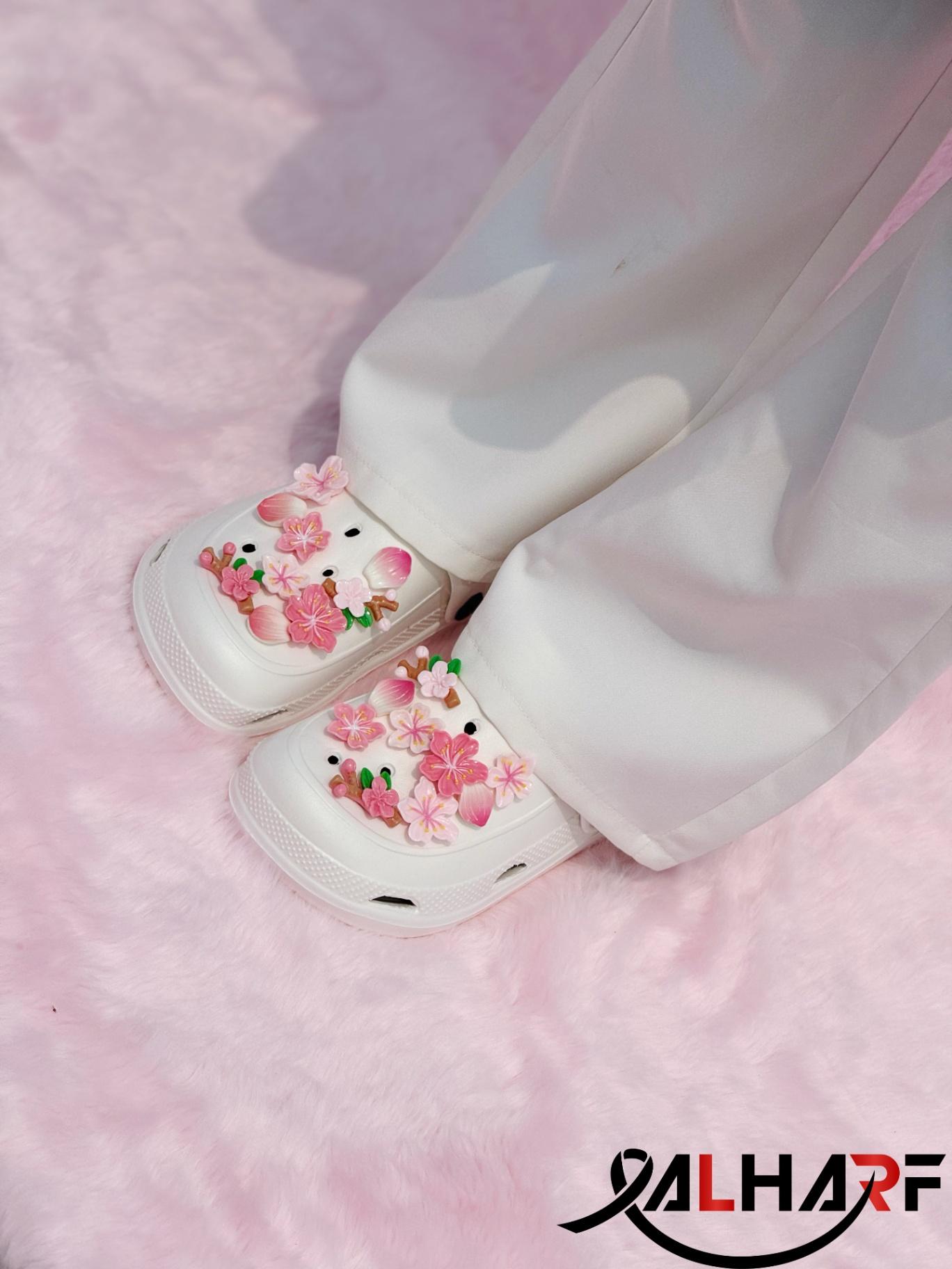 Cherry Blossom Flat Crocs