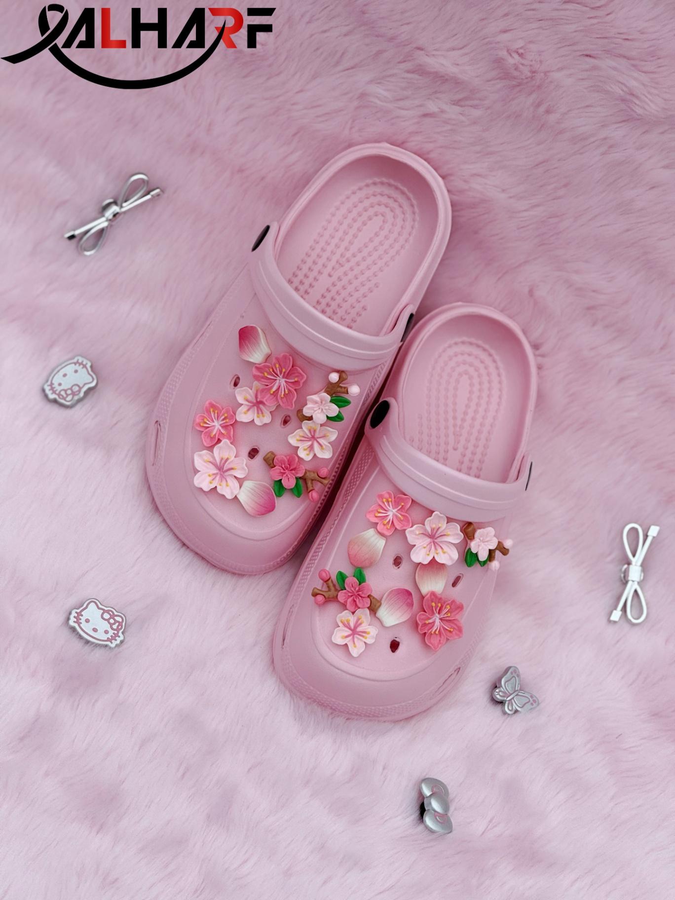 Cherry Blossom Flat Crocs