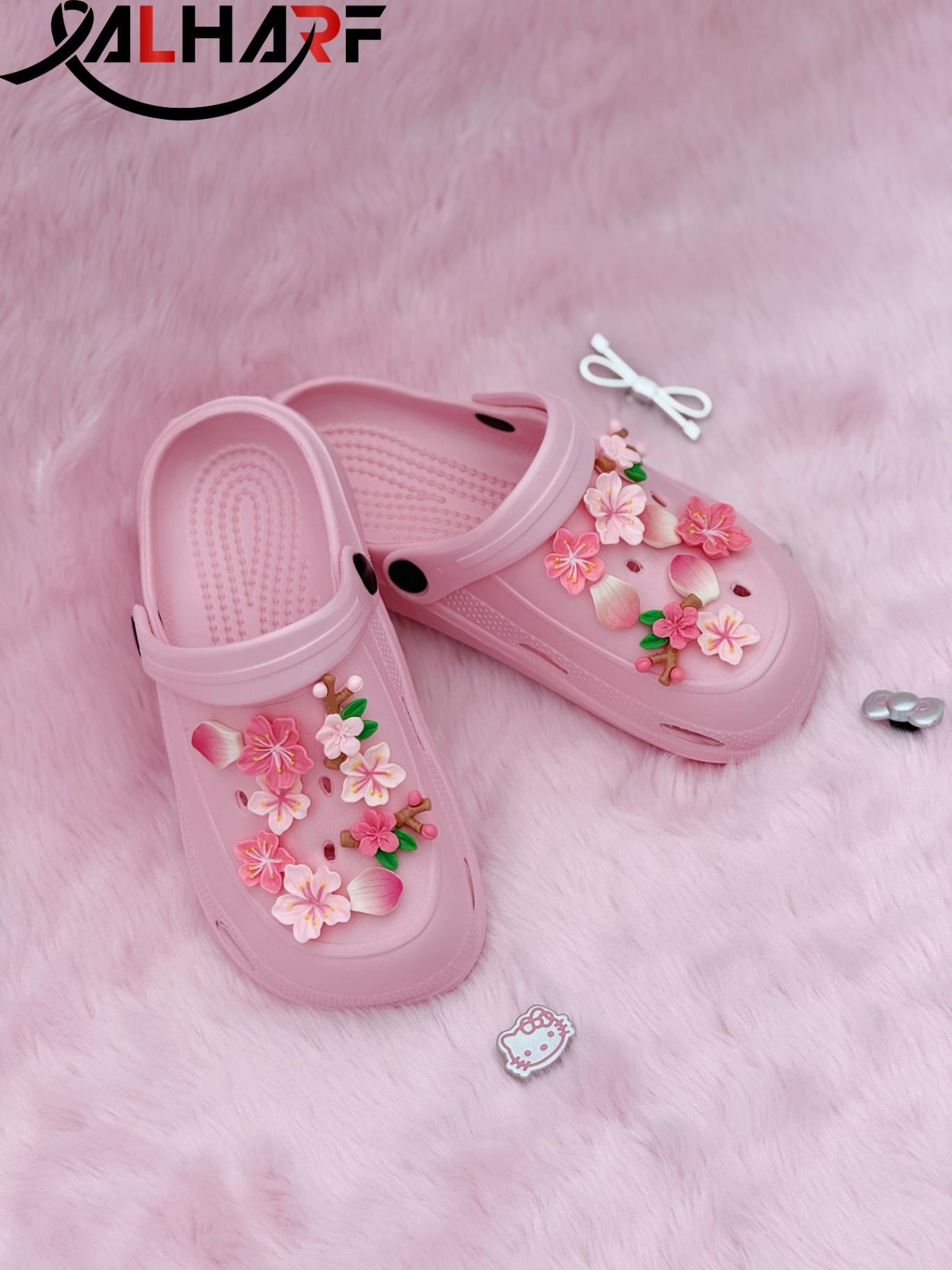 Cherry Blossom Flat Crocs