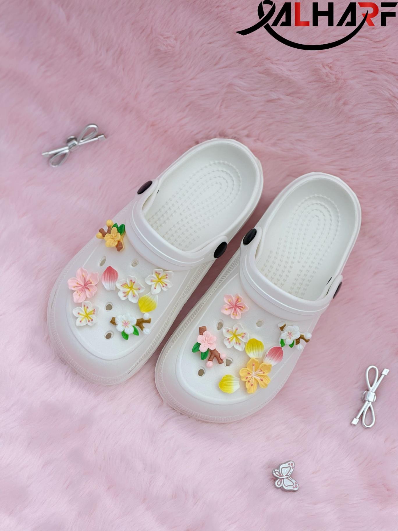 Cherry Blossom Flat Crocs