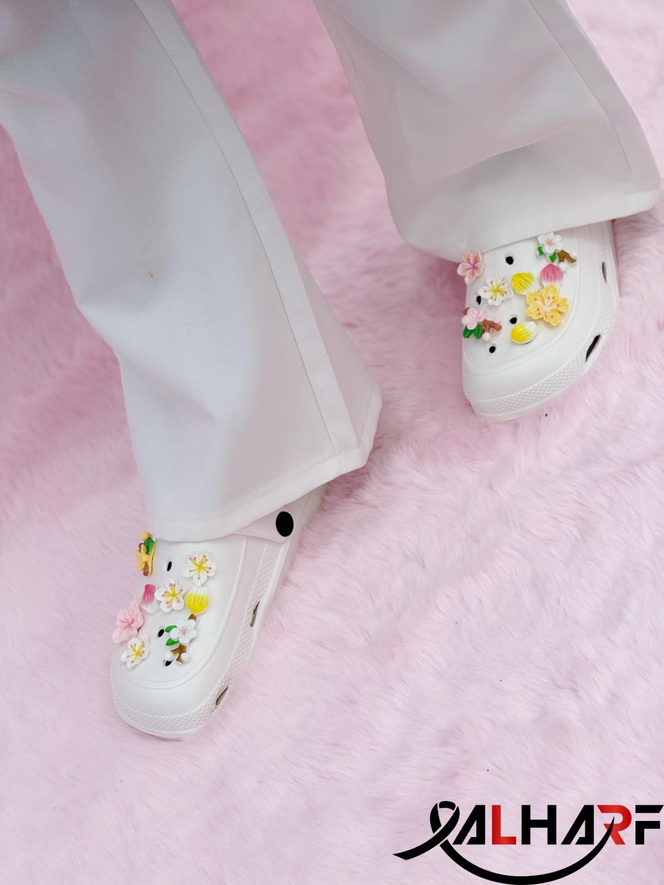 Cherry Blossom Flat Crocs