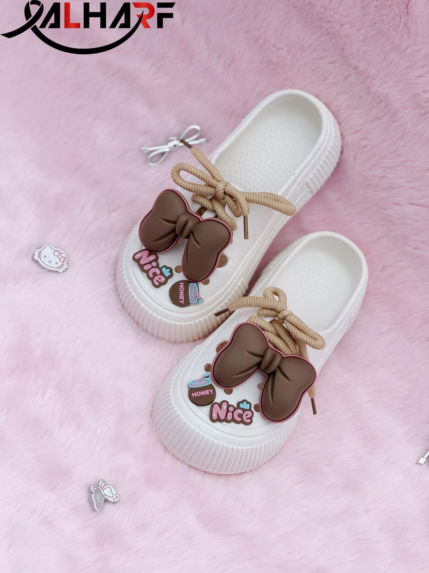 Brownie Bow Crocs