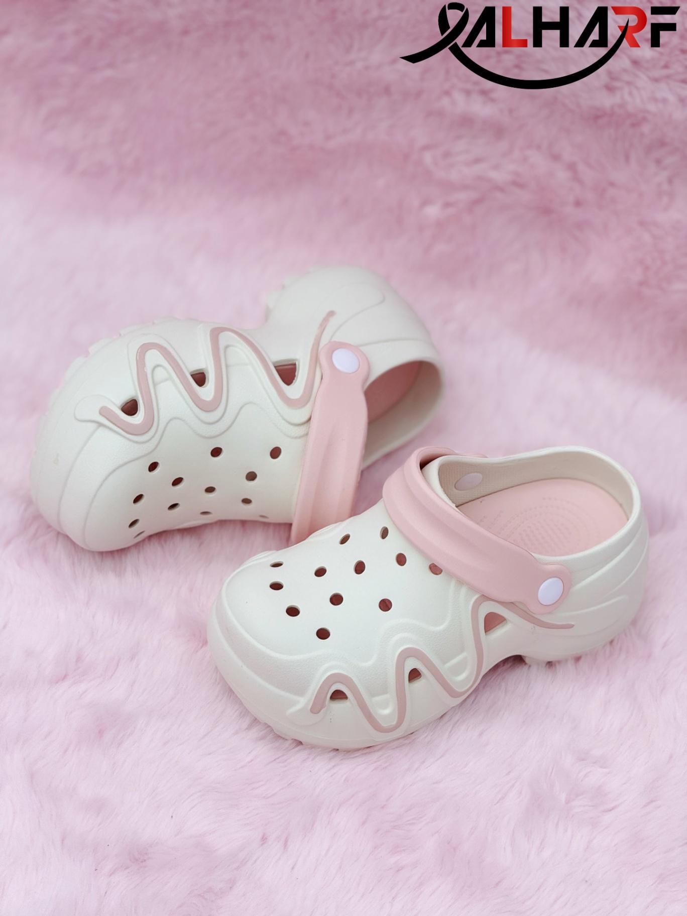 Off white Wave Height Crocs (3” Heel)